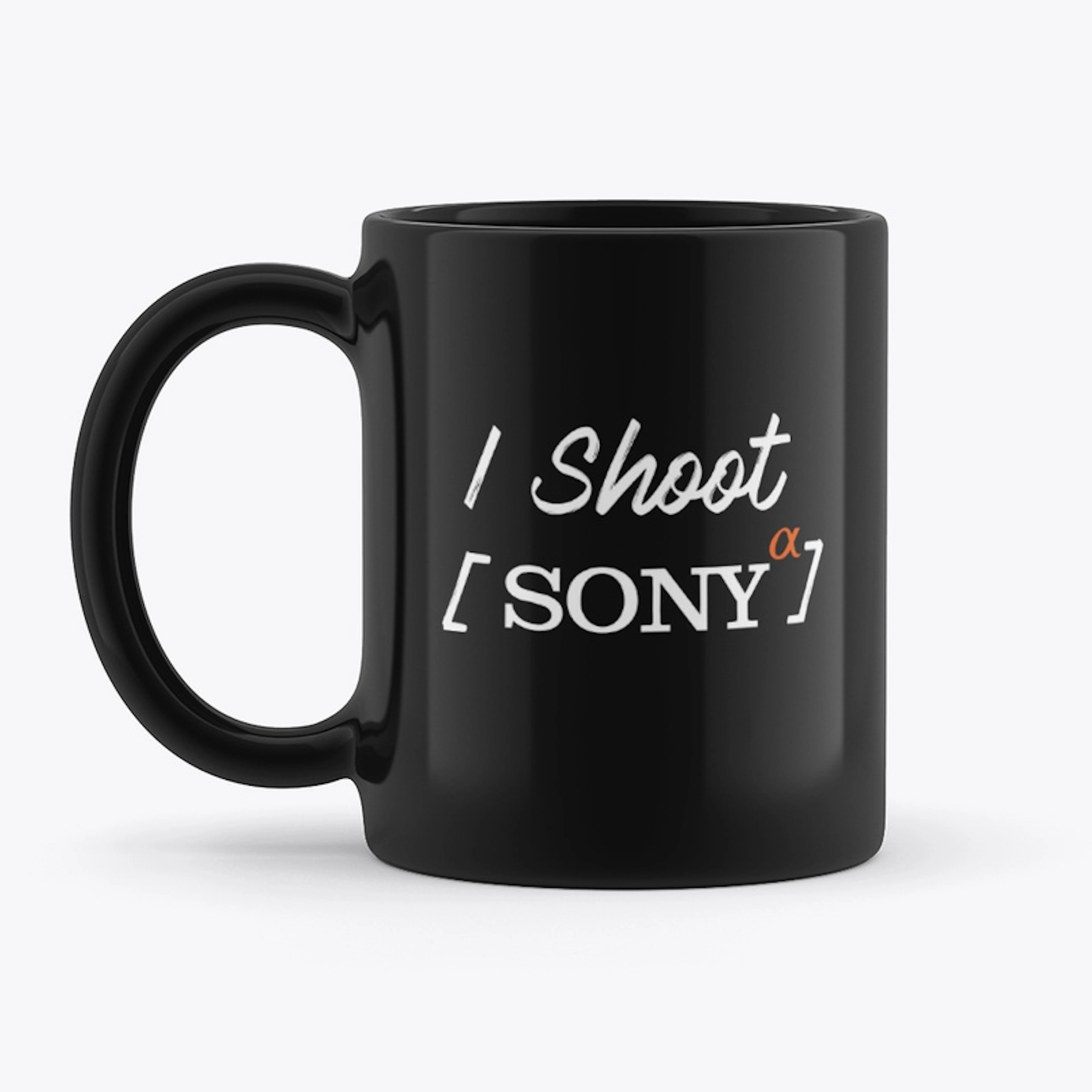"I Shoot Sony" Black Mug